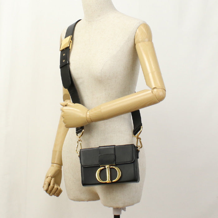 Dior M Sbav M Shoulder Bag Montaigne Box Leather Black