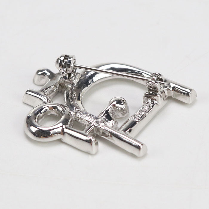 Dior Brooch Other Accessories Metal,Rhinestone Women Handbag Silver Logo Travel Bag