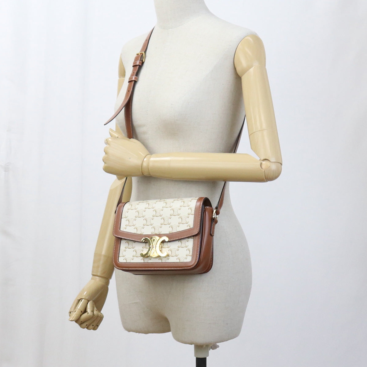 Bz Bc Teen Triomphebag Shoulder Pvc Calfskin Canvas White Shoulder Bag