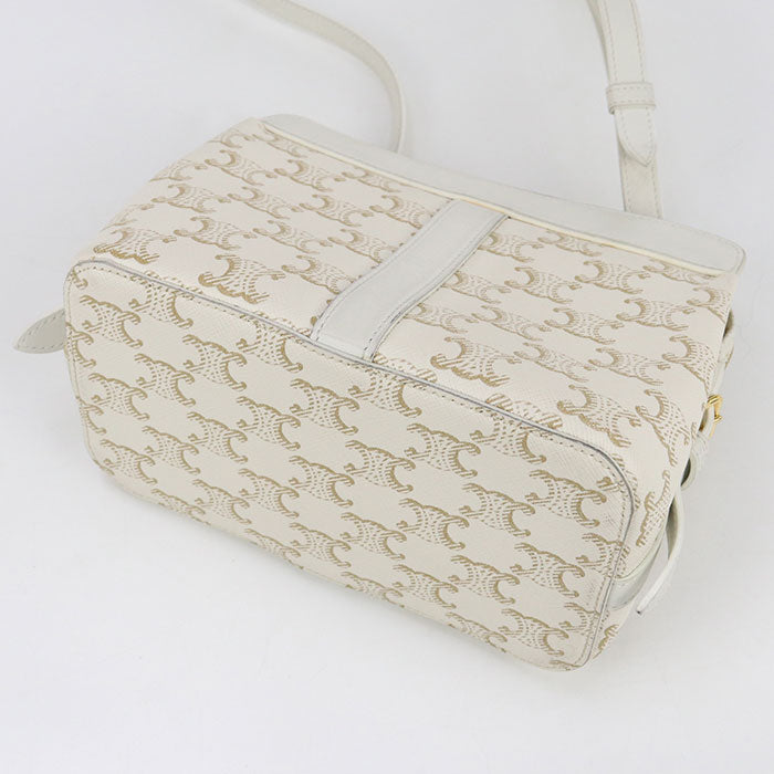 Shoulder Bag Triomphe Diagonal Pvc Women Leather Canvas