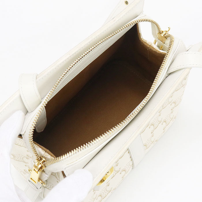 Shoulder Bag Triomphe Diagonal Pvc Women Leather Canvas