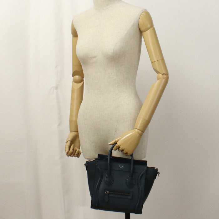 Luggage Nano Shopper Way Handbag Navy Women Leather Travel Bag