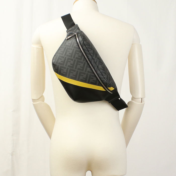 Fendi 7Va434 Belt Bag Diagonal Body Bag Pvc Mens Brown