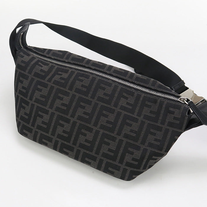 Fendi Belt Bag Zucca Body Bag Belt Bag Mens Gray