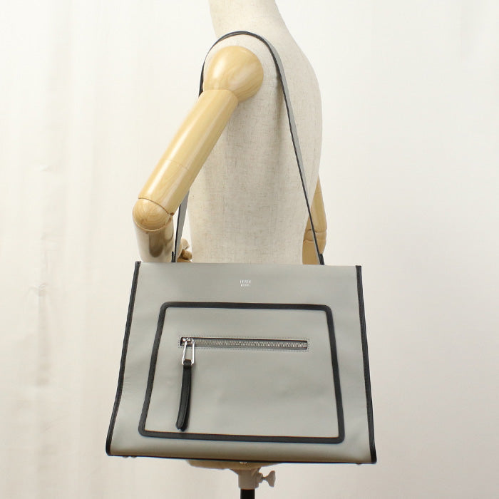 Fendi 8Bh343 Siz Tote Bag Runaway 2Waytote Bag Women Leather Gray