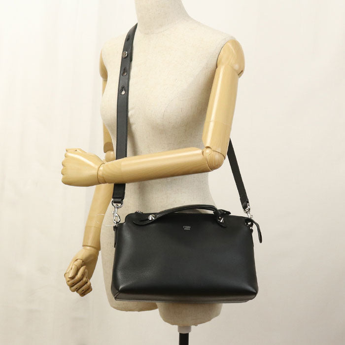 Fendi 8Bl146 Handbag By The Way 2Way Handbag Calf Leather Black Travel Bag