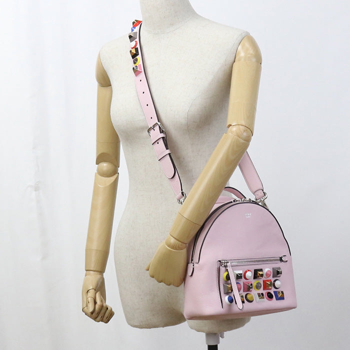 Fendi 8Bt281 2Way Shoulder Bag Women Leather Pink