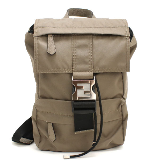 Fendi 7Vz067 Backpack Day Pack Stylish Backpack Light Women Nylon Brown