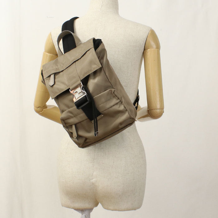 Fendi 7Vz067 Backpack Day Pack Stylish Backpack Light Women Nylon Brown