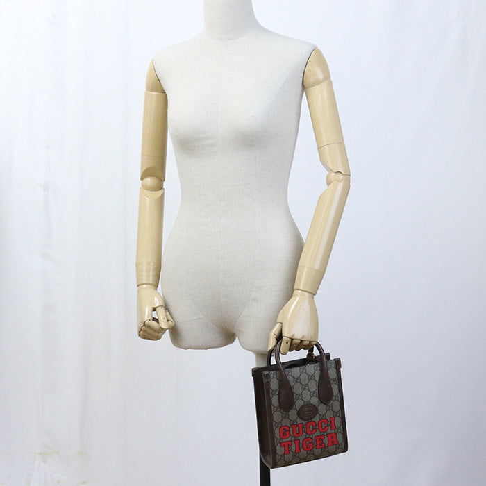 Gucci 2WAY Interlocking G GG Supreme Beige Tote Bag