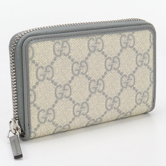Gucci coin purse GG Supreme Zip Gray Handbag
