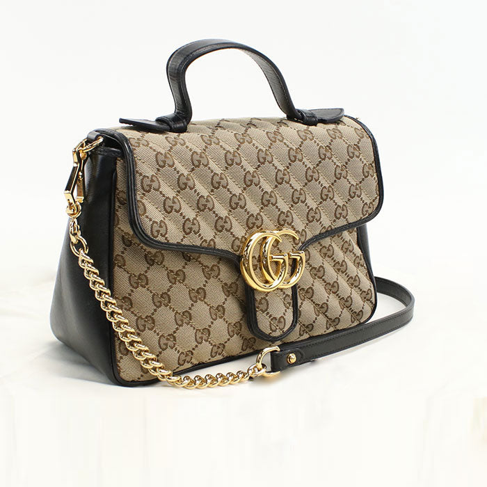 Gucci GG Marmont 2WAY GG Canvas Brown Handbag