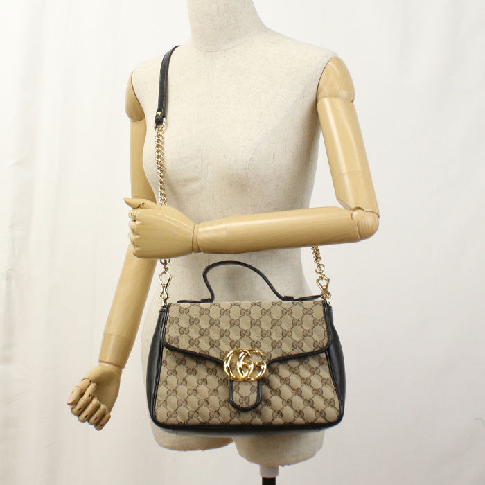 Gucci GG Marmont 2WAY GG Canvas Brown Handbag