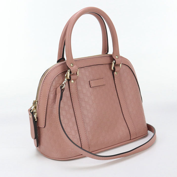 Gucci 2WAY Micro Guccisima Leather Pink Handbag