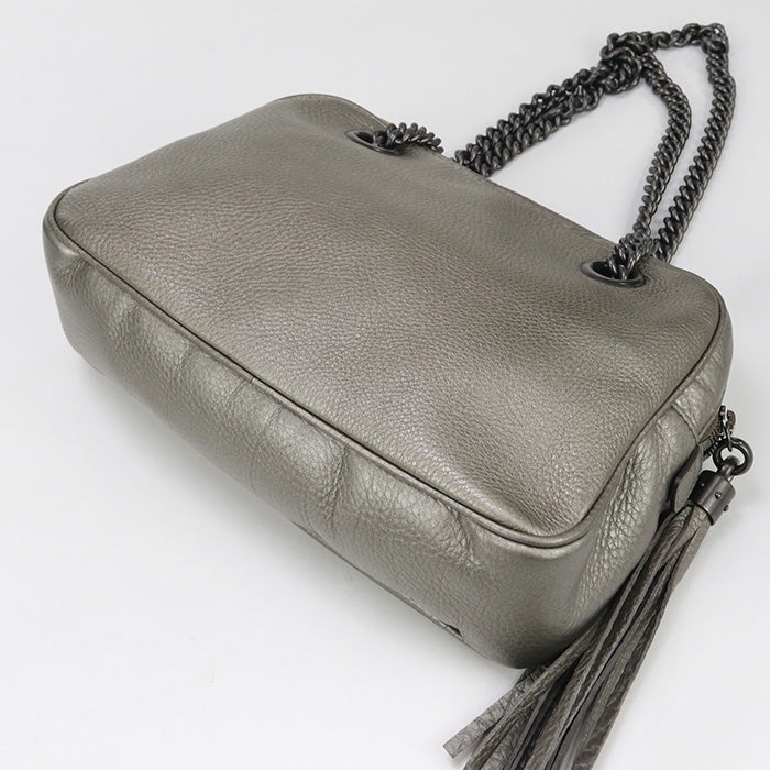 Gucci Soho Leather Silver Chain Shoulder Bag