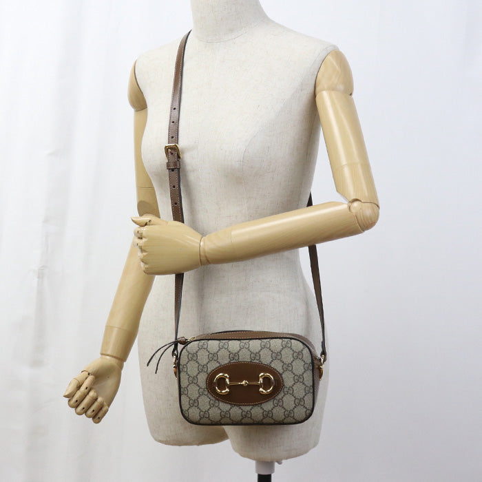 Gucci Horsebit camera GG Supreme Brown Small Shoulder Bag