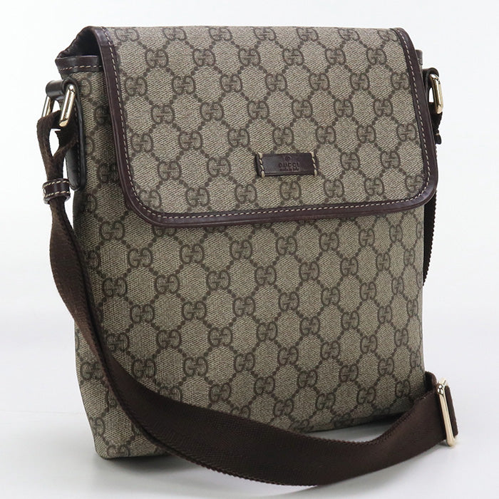 Gucci GG Supreme Diagonal GG Supreme Canvas Beige Shoulder Bag