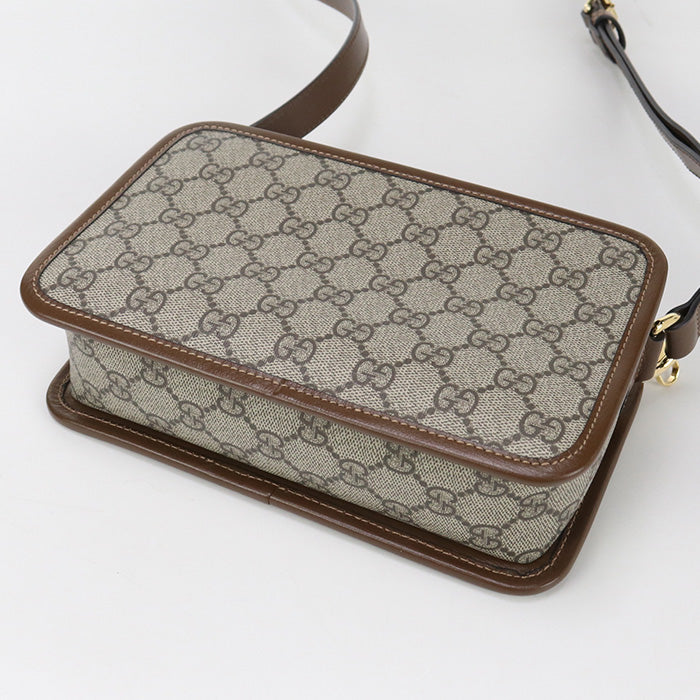 Gucci Interlocking G Diagonal GG Supreme Beige Shoulder Bag Usdgu96458011