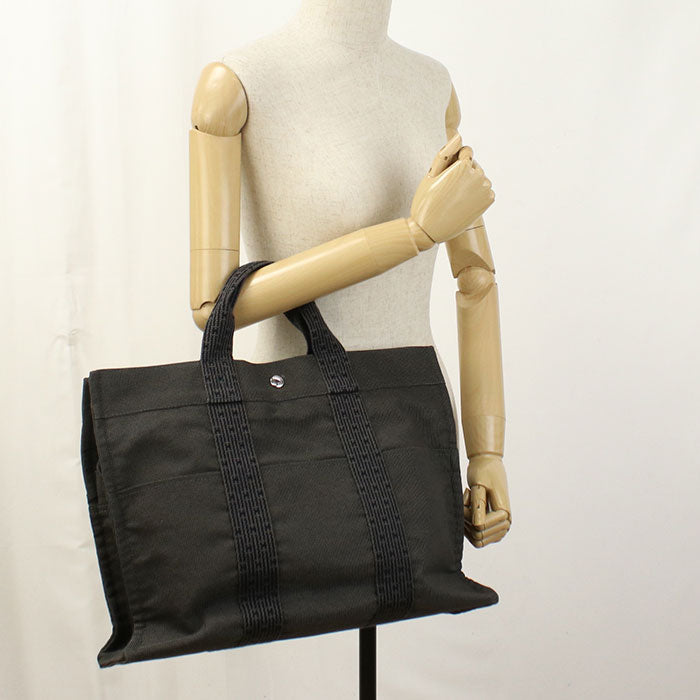 Hermes Her Line Mm Tote Bag Unisex Canvas Gray