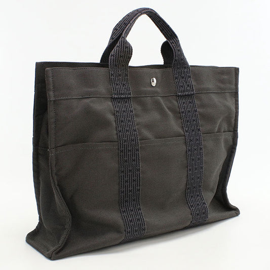 Hermes Her Line Mm Tote Bag Unisex Canvas Gray Usdhe99370011