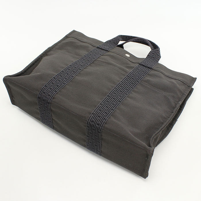 Hermes Her Line Mm Tote Bag Unisex Canvas Gray Usdhe99370011