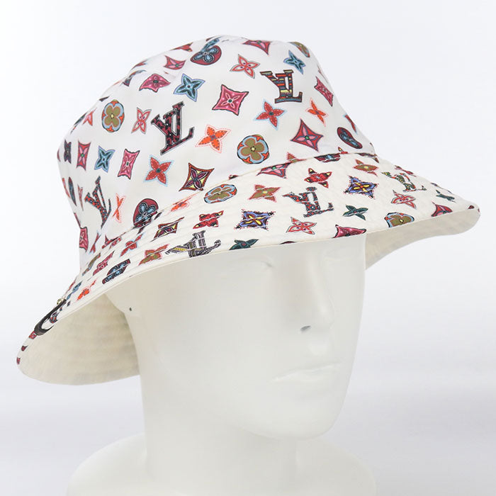 Louis Vuitton M76719 Bob Lovelygram polyamide Monogram White Hat