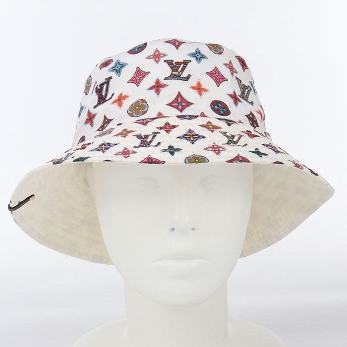 Louis Vuitton M76719 Bob Lovelygram polyamide Monogram White Hat
