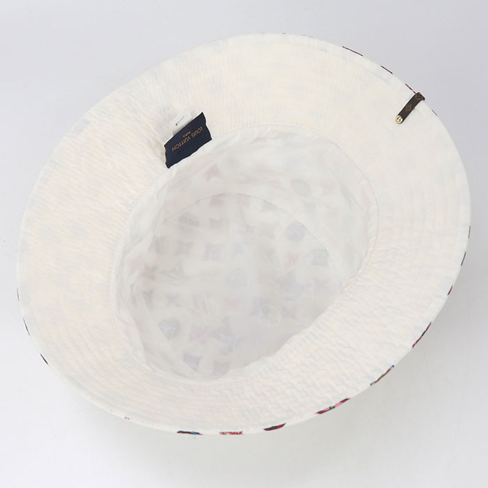 Louis Vuitton M76719 Bob Lovelygram polyamide Monogram White Hat