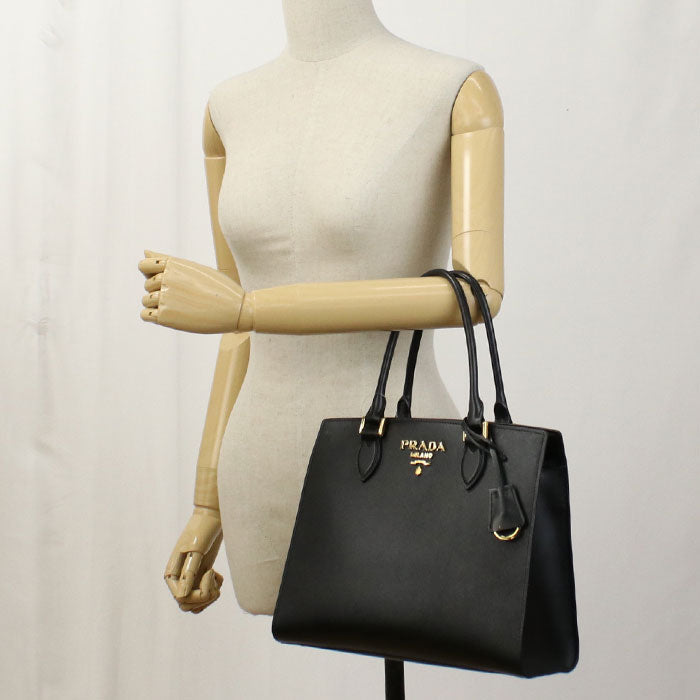 Way Handbag Shoulder Bag Saffiano Women Leather Black
