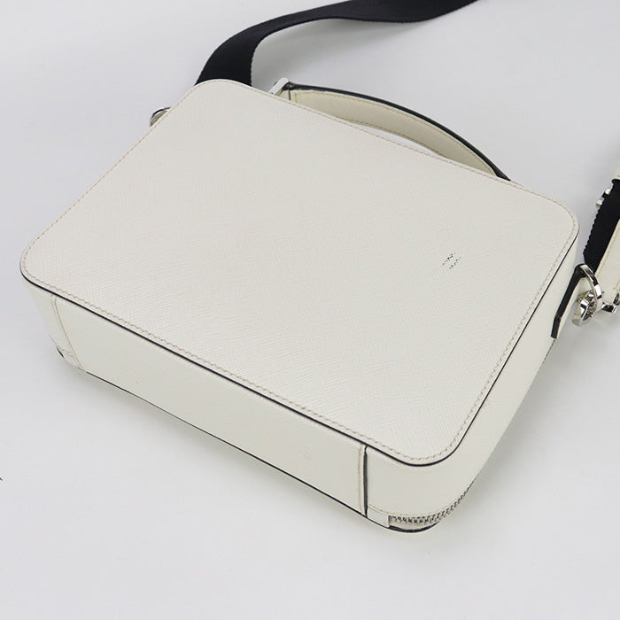 Saffiano Bag Brick Handbag Mens Leather White Travel Bag