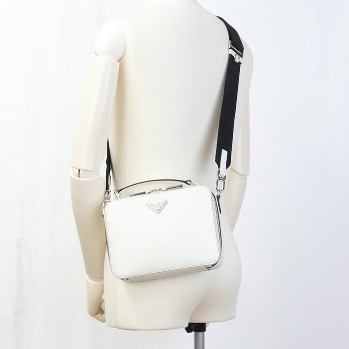 Saffiano Bag Brick Handbag Mens Leather White Travel Bag