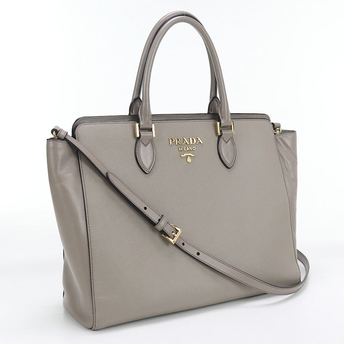 Way Tote Bag Gray Women Leather