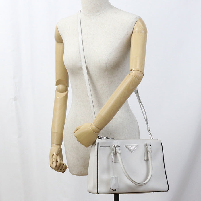 Nzv Way Tote Bag Safiano Women Leather White