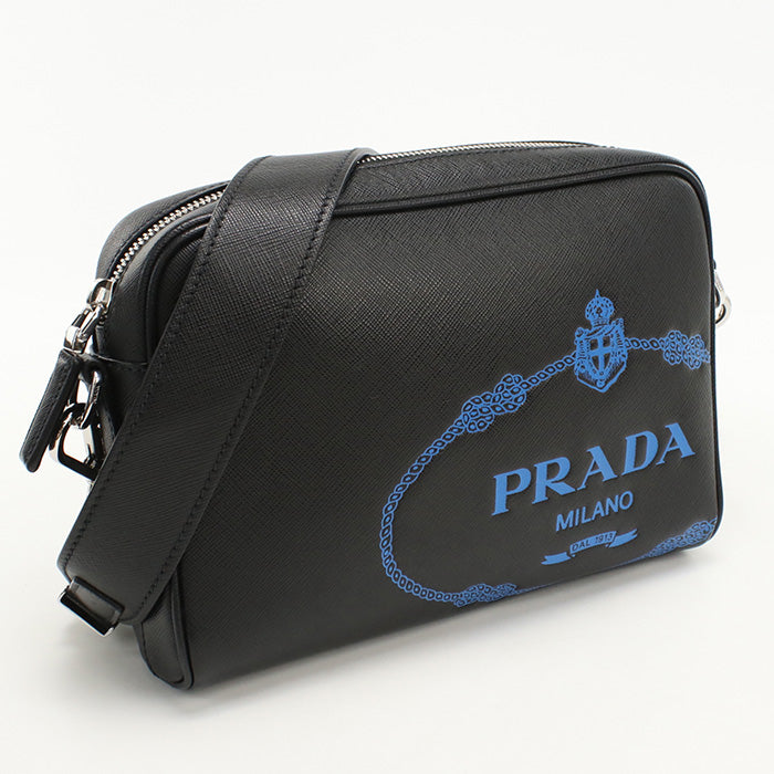 With Safiano Shoulder Bag Mens(Unisex) Leather Logo
