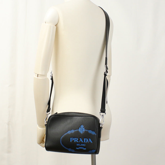 With Safiano Shoulder Bag Mens(Unisex) Leather Logo