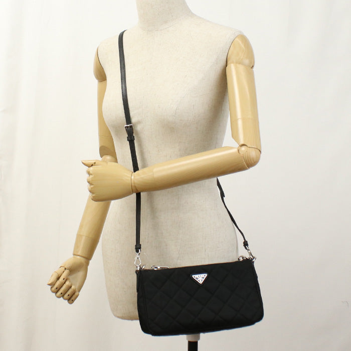 Shoulder Bag Quilting Wayshoulder Bag Women Nylon Black