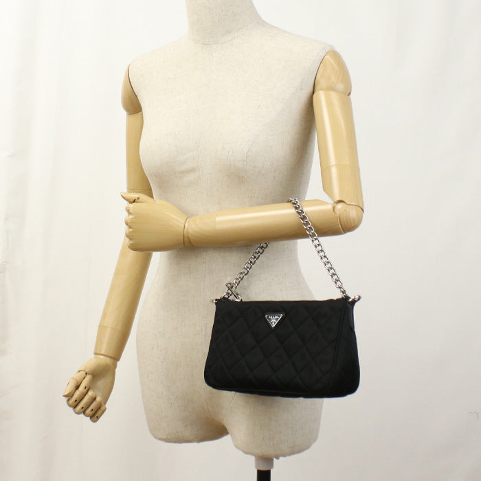 Shoulder Bag Quilting Wayshoulder Bag Women Nylon Black