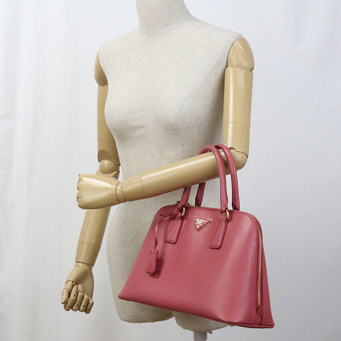 Nzv Way Safiano Handbag Women Leather Pink Travel Bag
