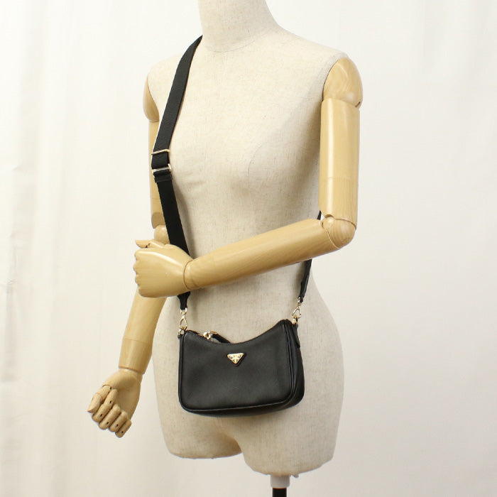 Shoulder Bag Safiano Way Chainshoulder Bag Women Leather Black