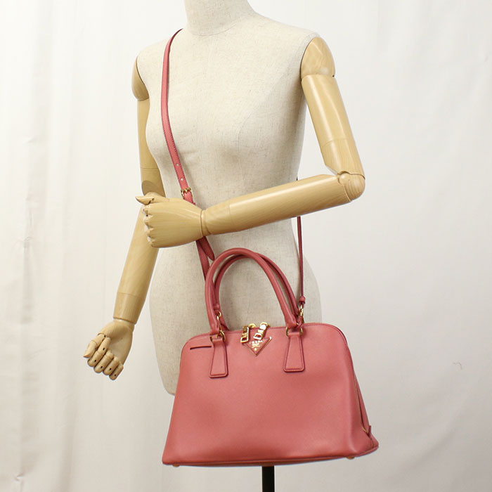 Safiano Way Handbag Women Leather Pink Travel Bag