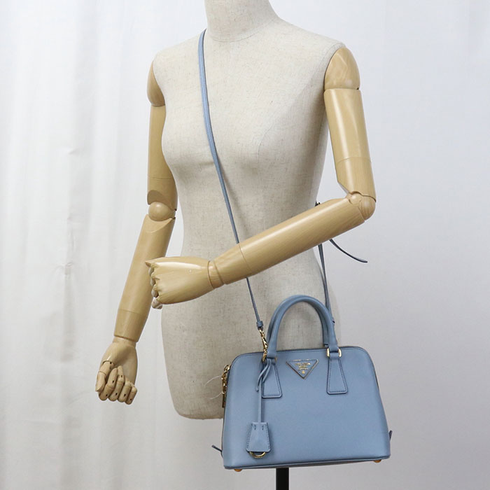 Way Handbag Safiano Women Leather Blue Travel Bag