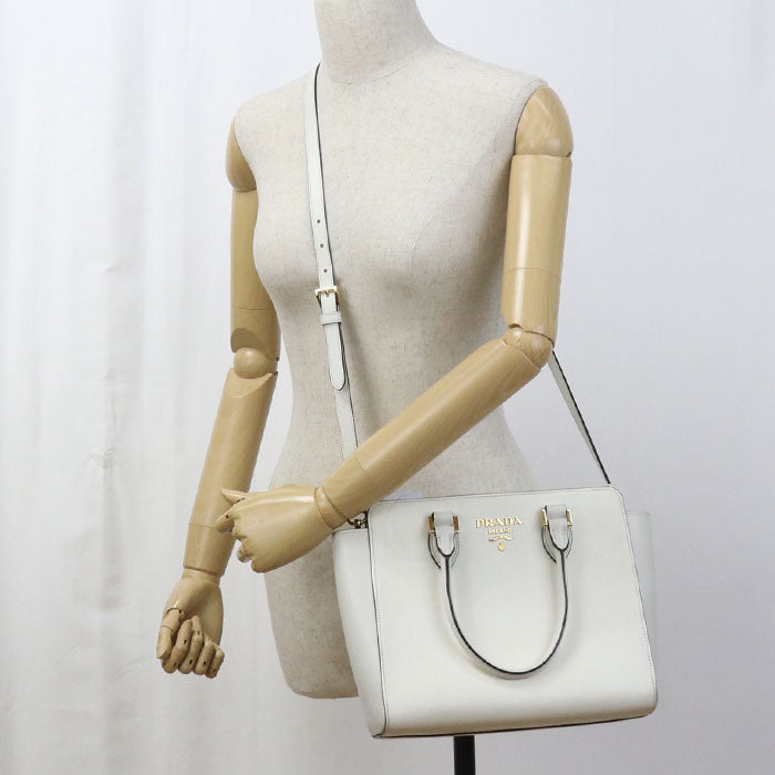 Way Tote Bag Women Leather White