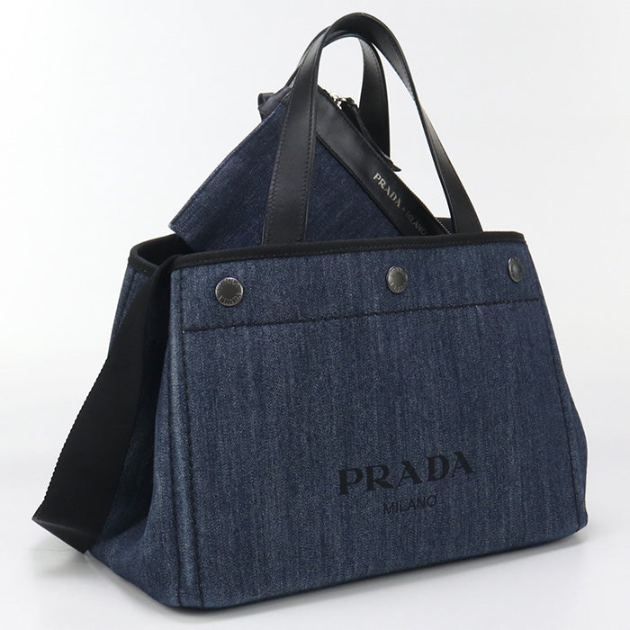 Bbv Way Tote Bag Navy Women Denim