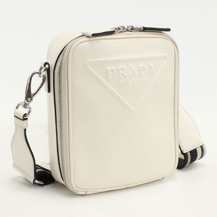 Shoulder Bag Safiano Crossbody Bag Mens(Unisex) Leather White