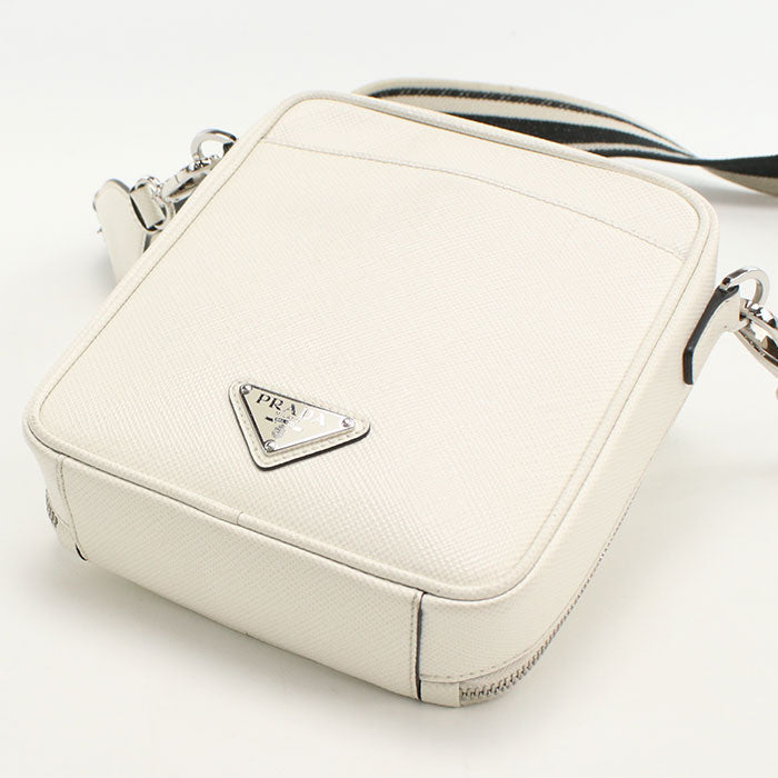 Shoulder Bag Safiano Crossbody Bag Mens(Unisex) Leather White