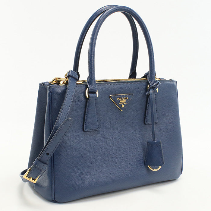 Nzv Way Galleria Tote Bag Safiano Women Leather Blue