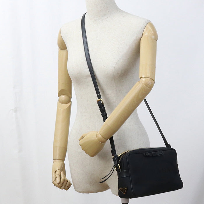 Ucw Jacquard Diagonal Shoulder Bag Women Black Logo