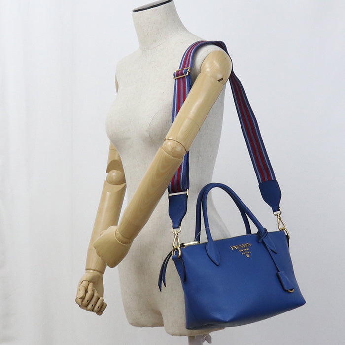 Way Handbag Shoulder Safiano Women Leather Blue Shoulder Bag