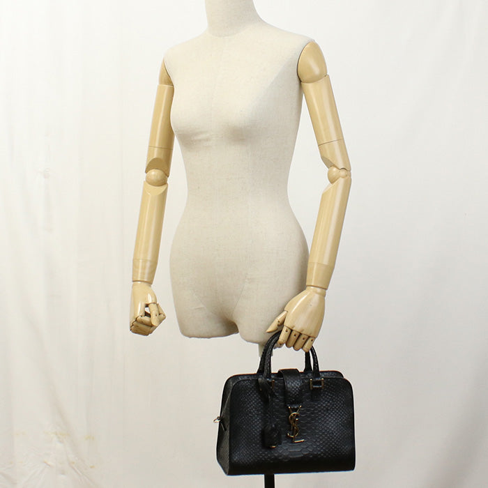 Saint Tote Bag Baby Kabas 2Way Tote Leather Black