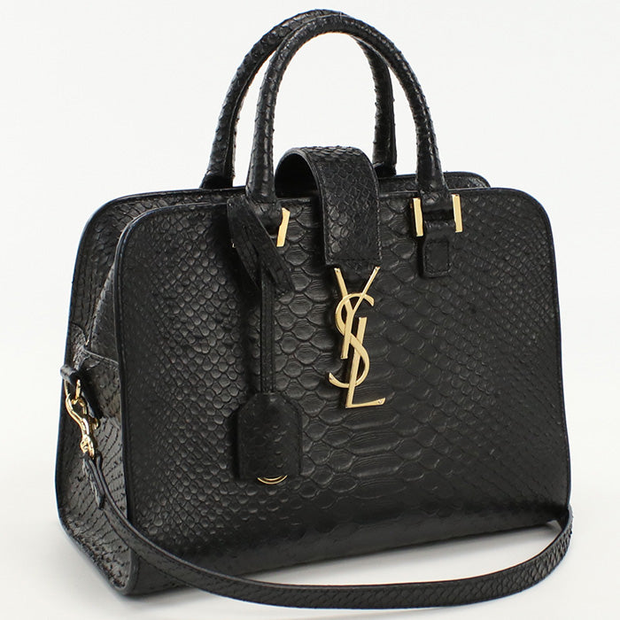 Saint Tote Bag Baby Kabas 2Way Tote Leather Black